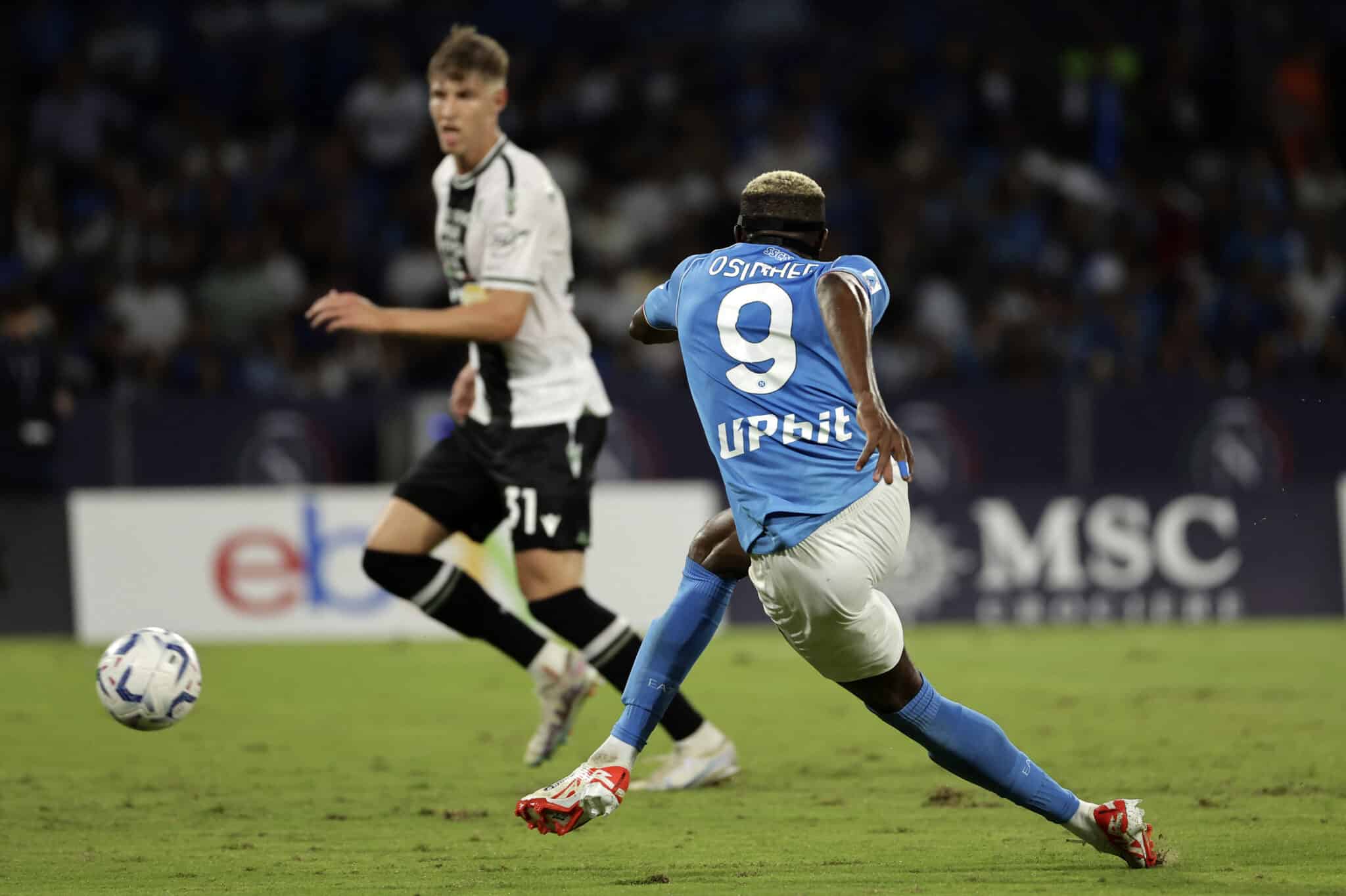 super eagles forwrd osimhen scoring for Napoli