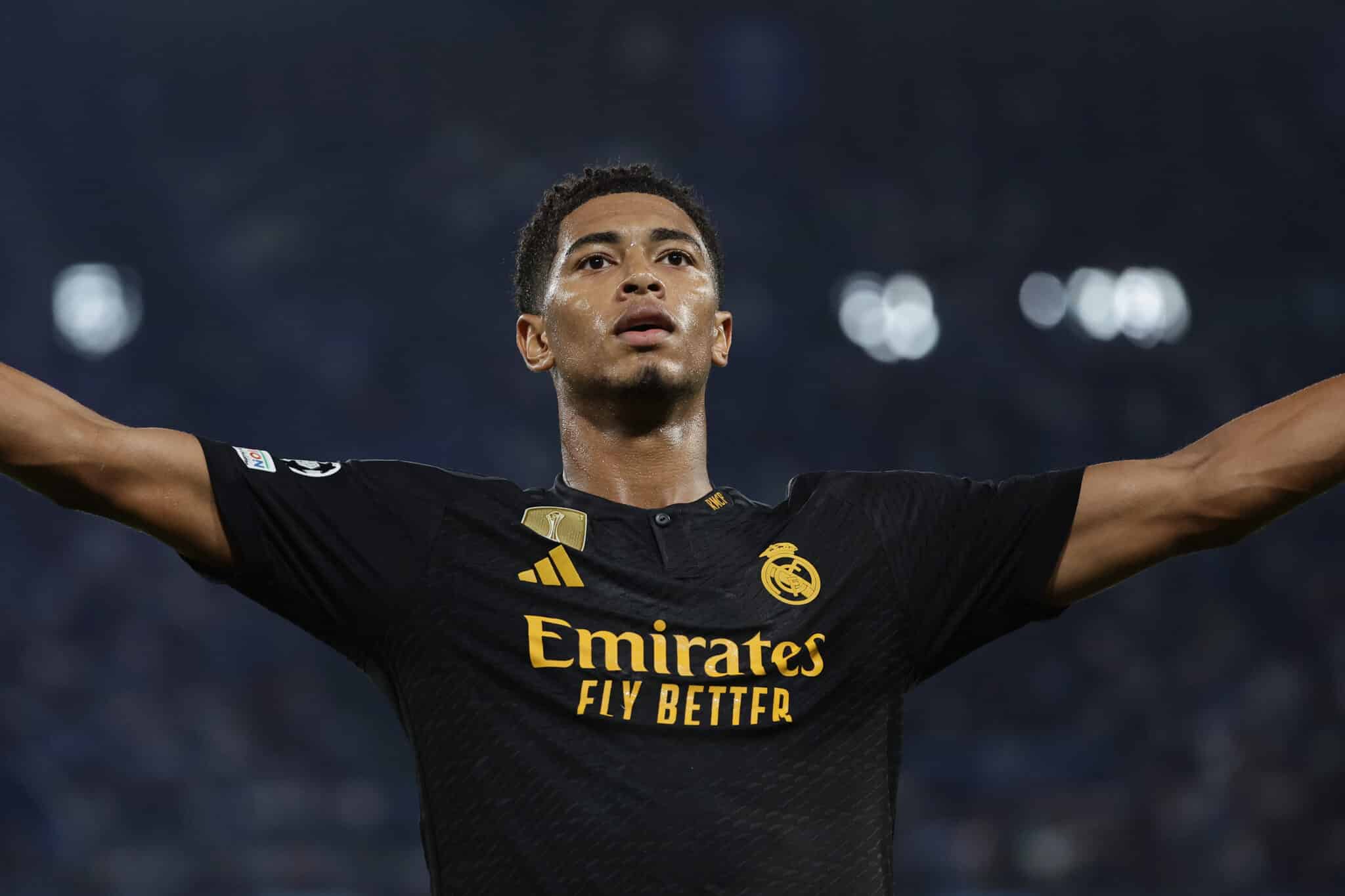 Bellingham shows Osimhen how to score