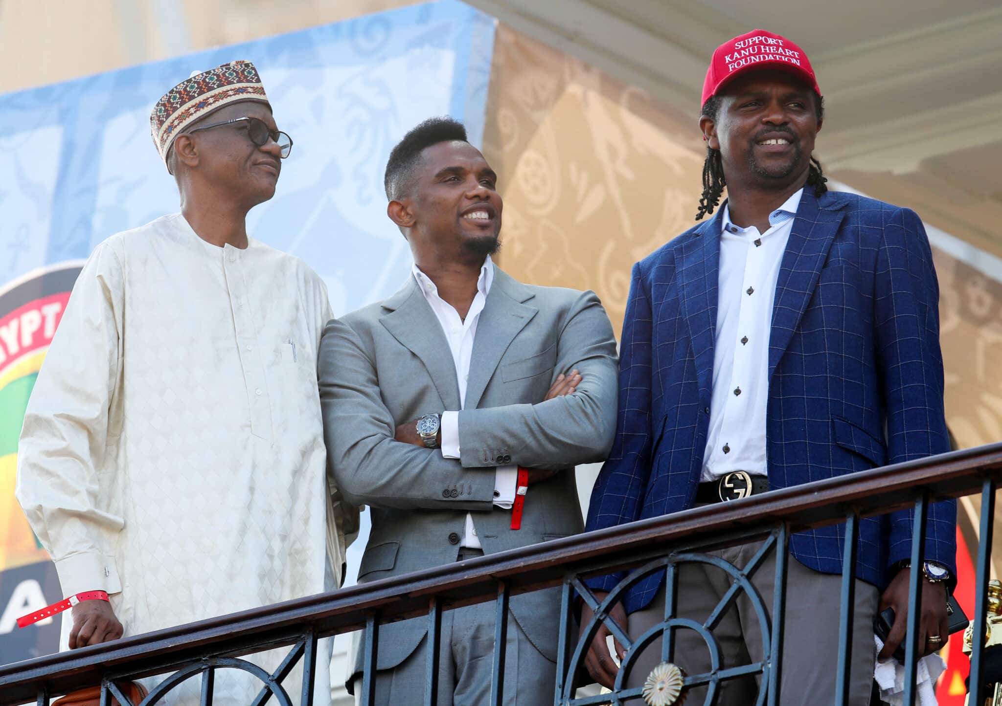 kanu nwankwo enyimba chairman with samuel eto