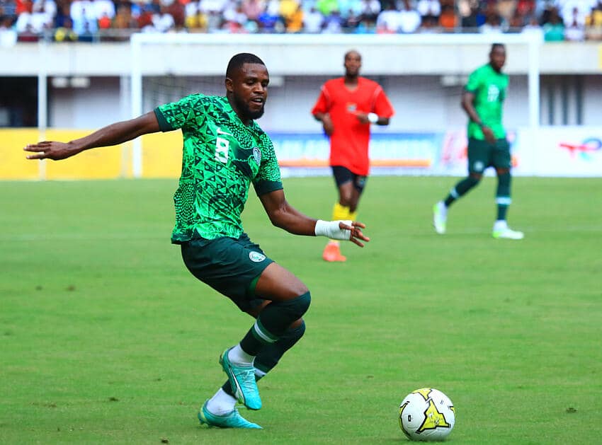 Super Eagles player, Frank Onyeka in action