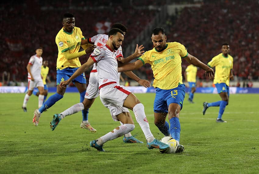 Players in action during the African Football League final