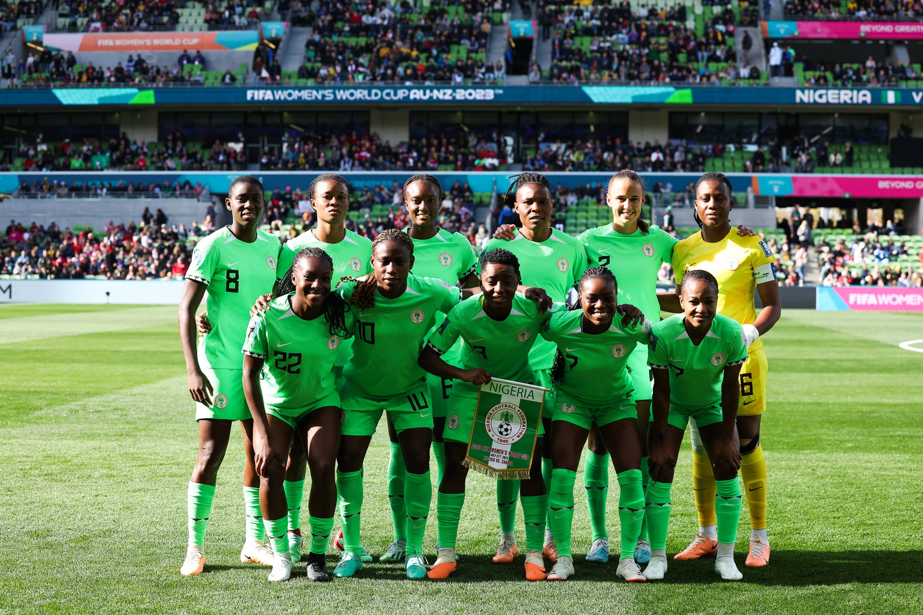 Super Falcons line up