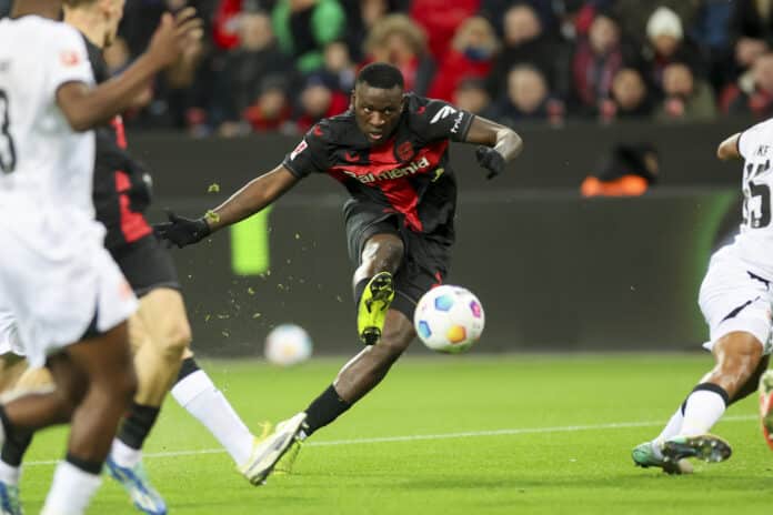 Victor Boniface on target as Bayer Leverkusen thrash Frankfurt