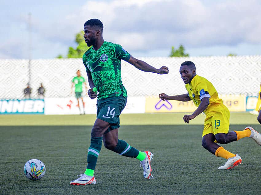 Kelechi Iheanacho in action for Nigeria