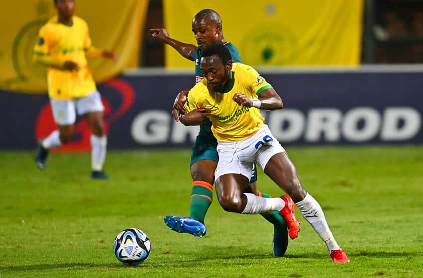 Peter Shalulile in action for Mamelodi Sundowns