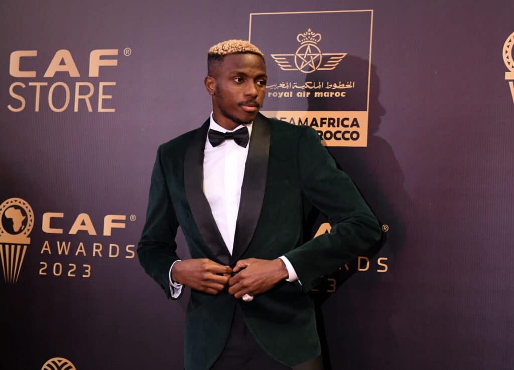 CAF Awards 2023 live: Osimhen, Oshoala await fate 2 Victor Osimhen of Nigeria during the 2023 CAF Awards held in Marrakech