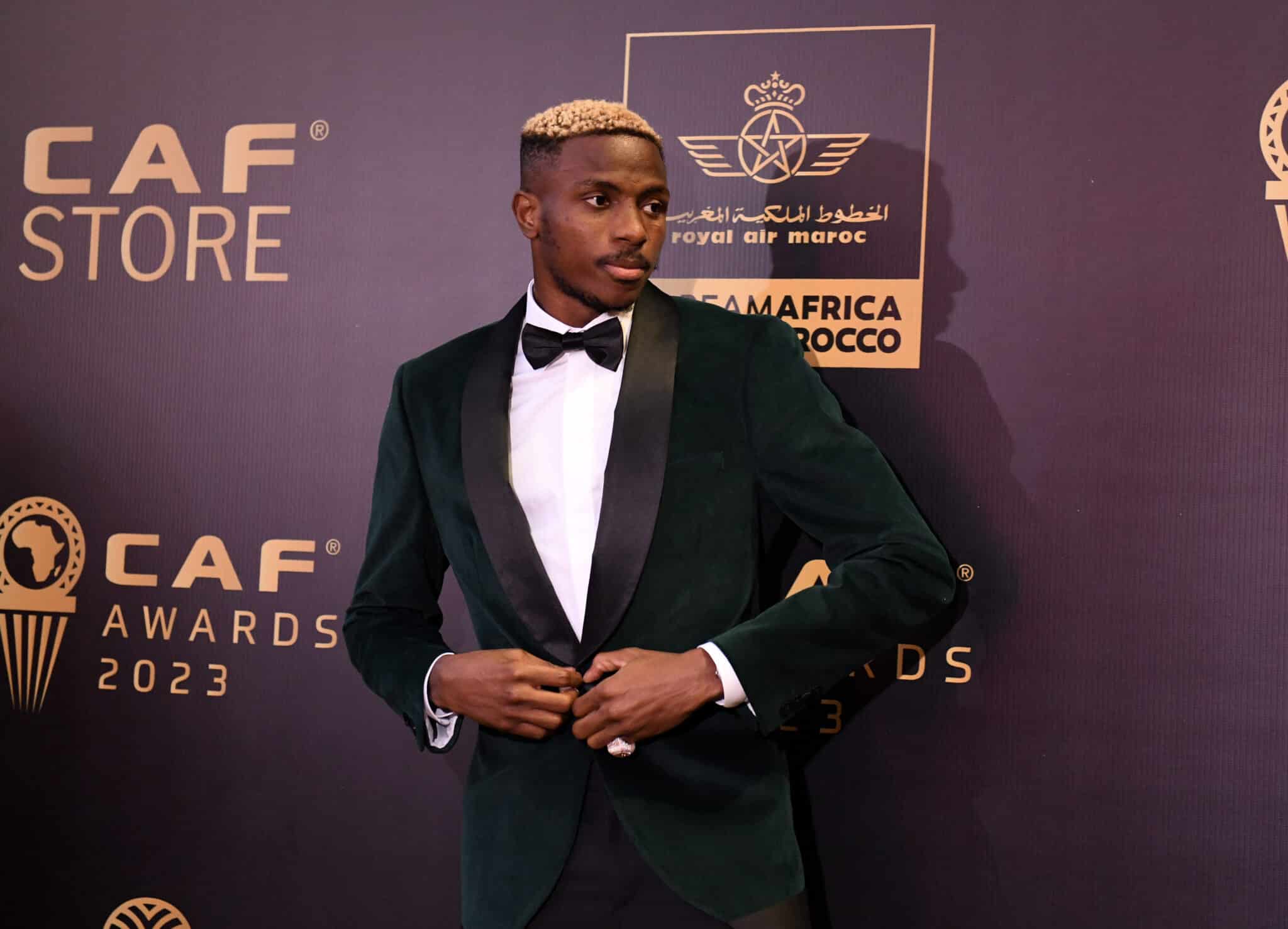 Victor Osimhen of Nigeria during the 2023 CAF Awards held in Marrakech