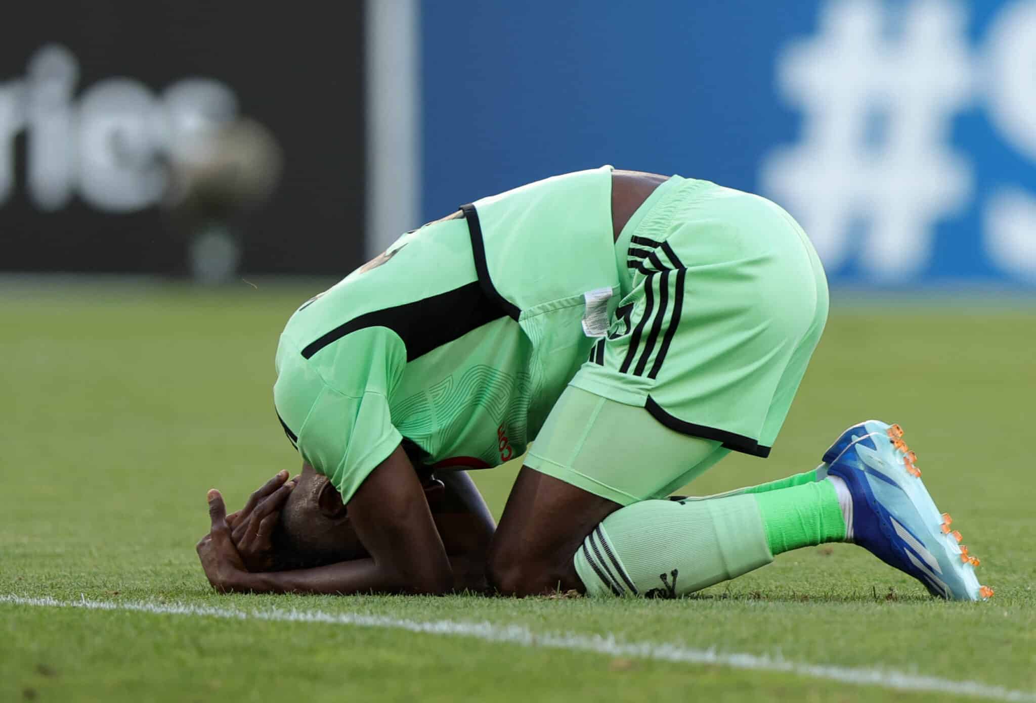 Orlando Pirates player dejected after loss