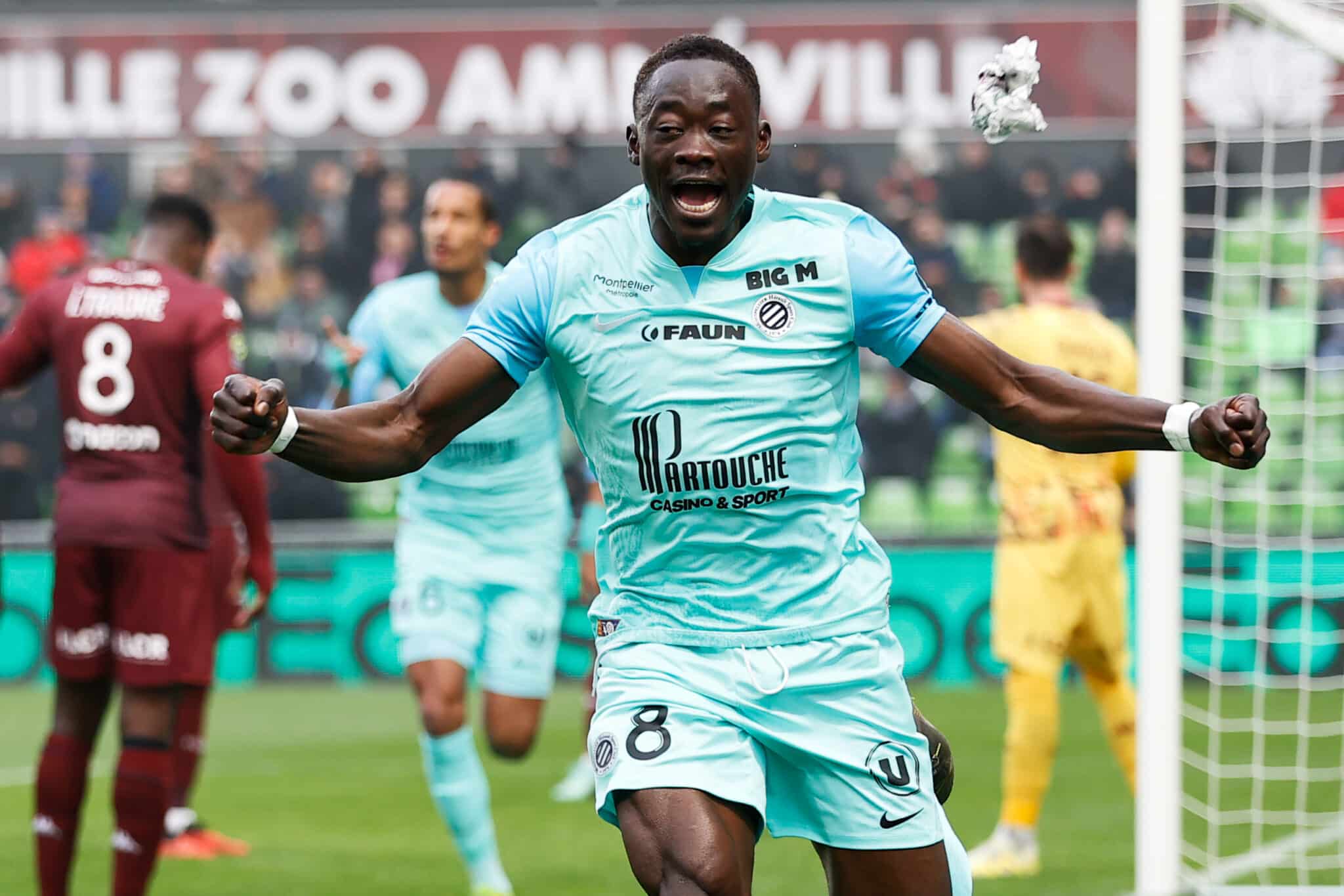 Akor Adams celebrates goal