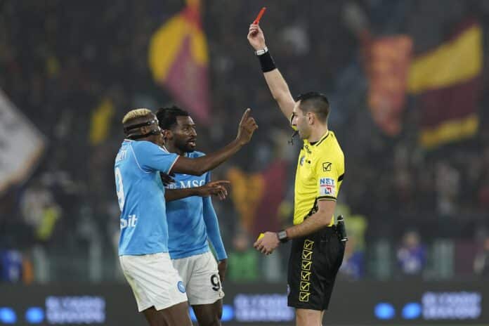 Victor Osimhen sees red as Napoli fall to sixth Serie A loss of the season