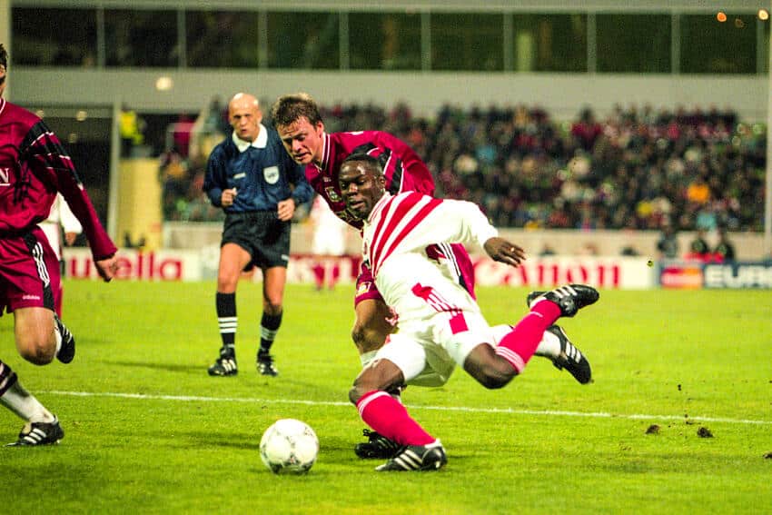 Victor Ikpeba in action for Monaco in 1997