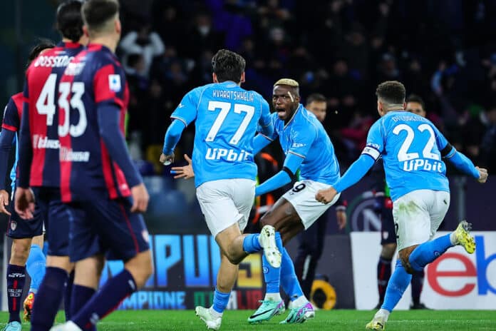 Osimhen the hero as Napoli down Cagliari at home