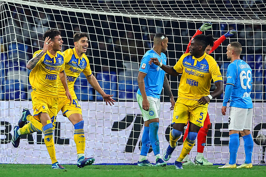 Enzo Berrenechea celebrates scoring 