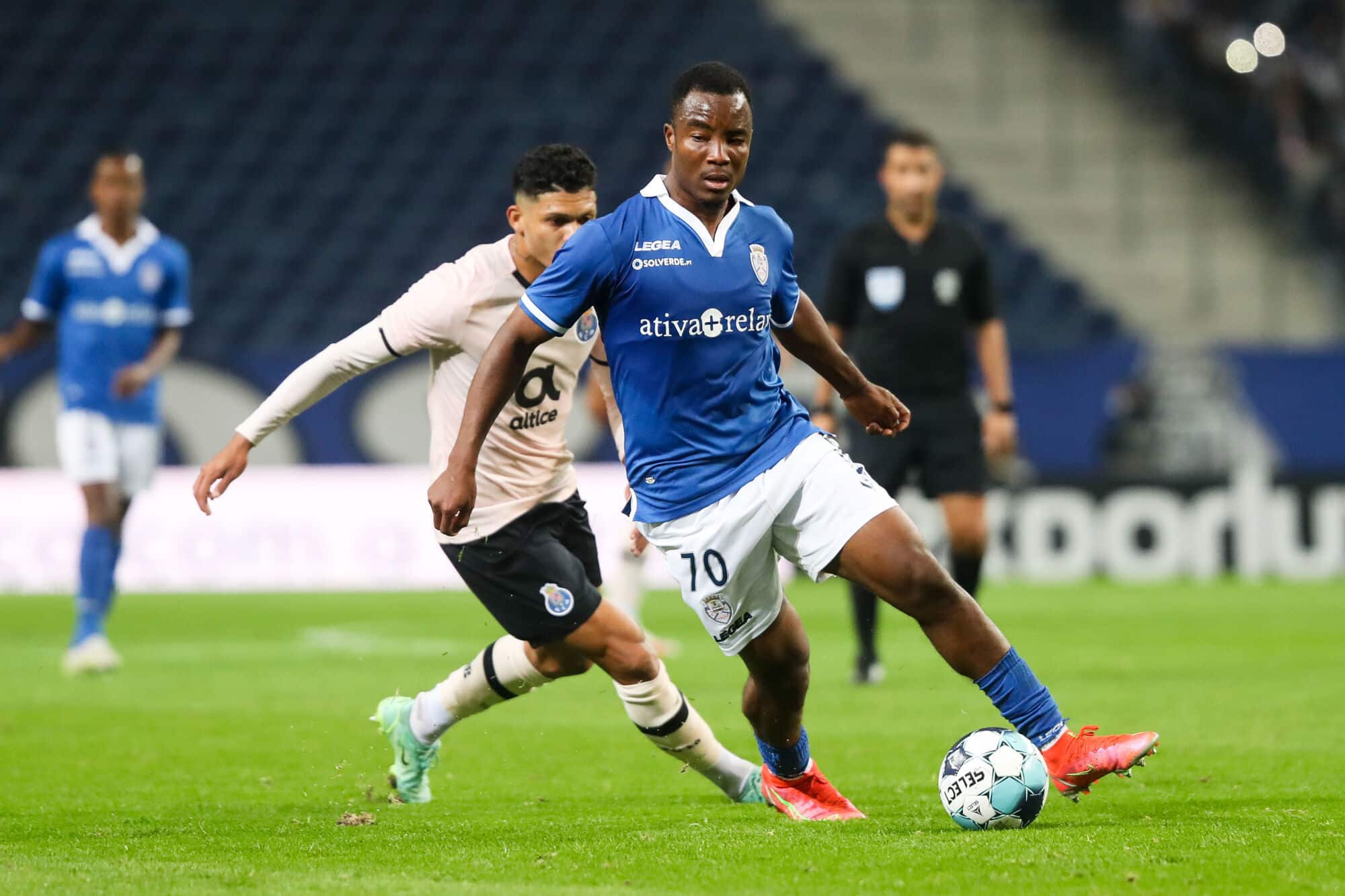 Bruno Onyemaechi in action for Feirense