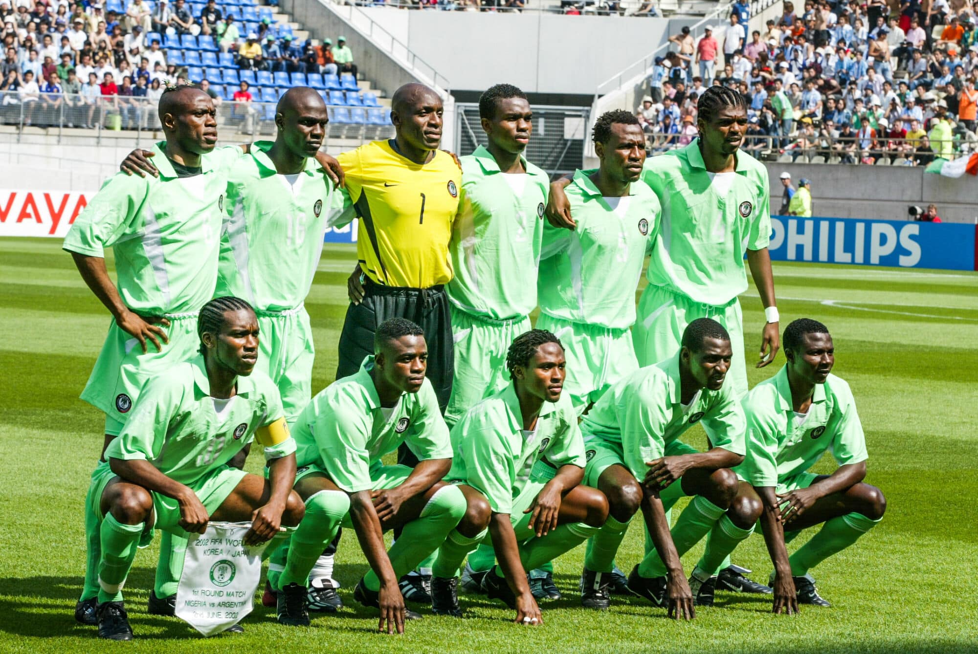 Nigeria Super Eagles team during FIFA World Cup, 2002
