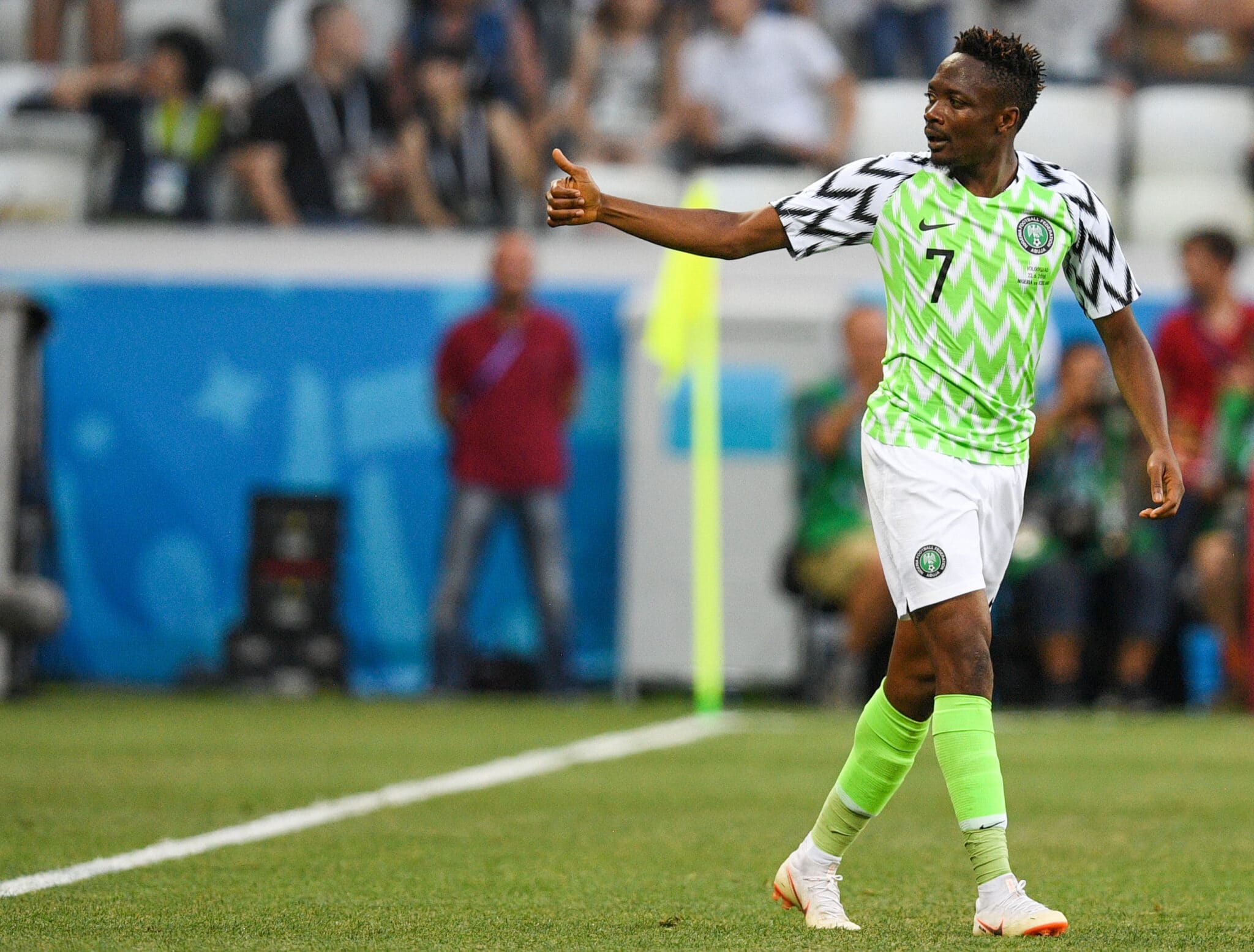 Ahmed Musa in Nike Super Eagles jersey 2018