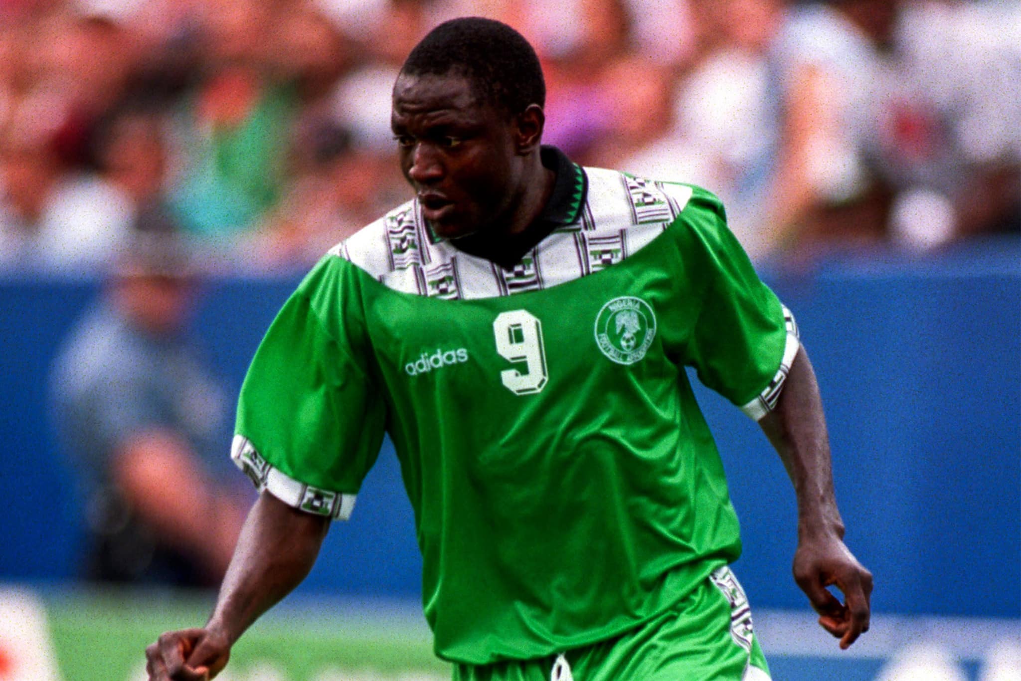 rashidi yekini in super eagles adidas jersey 1994