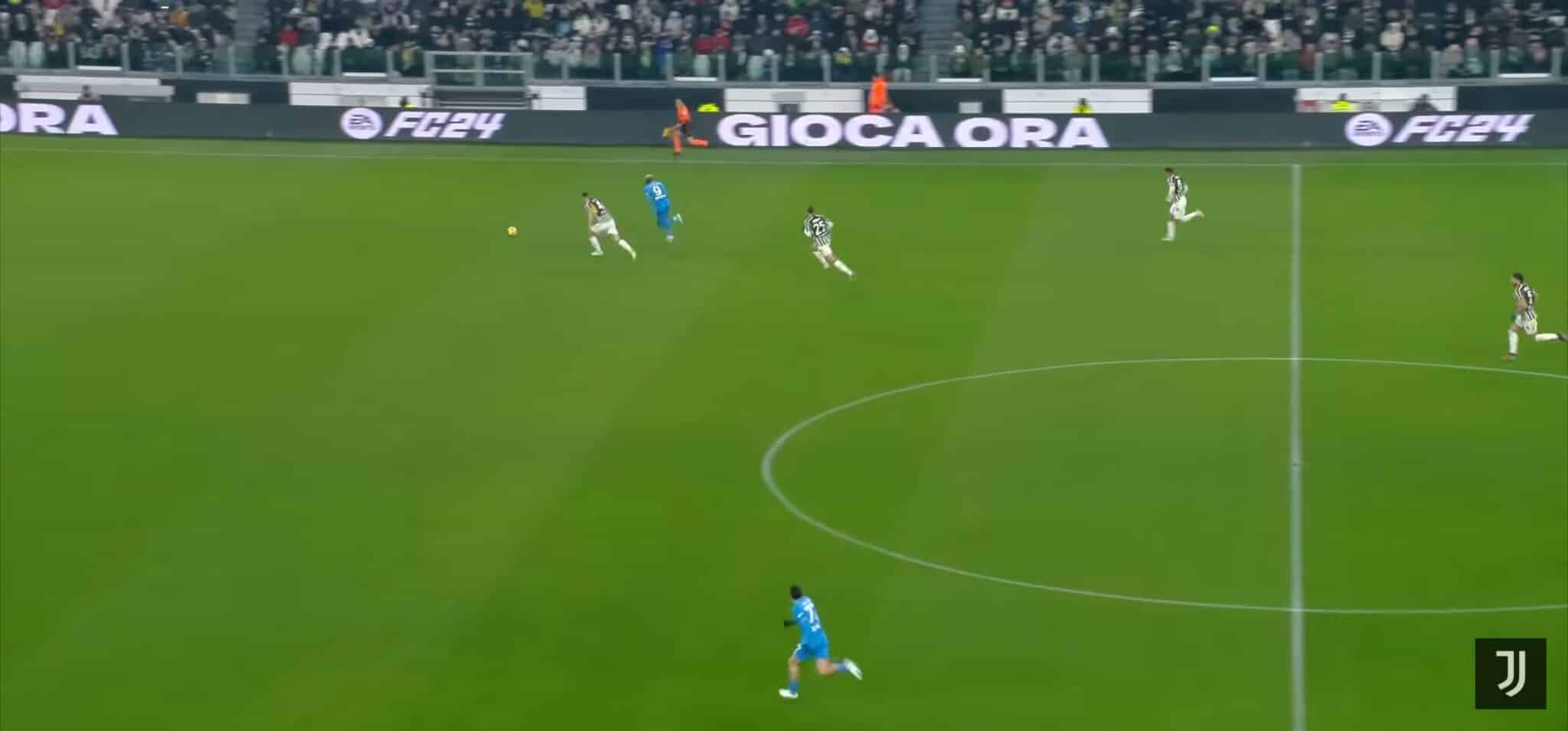 Osimhen passing the ball to teammate