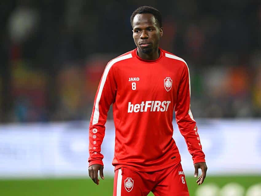 Yusuf Alhassan in action for Antwerp