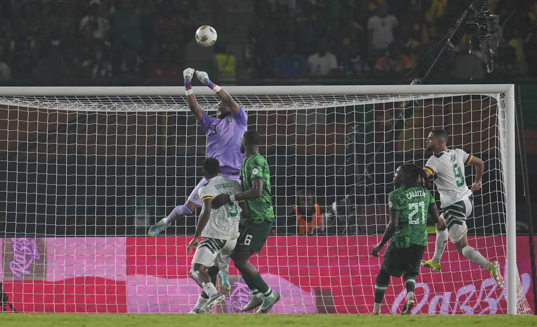 Stanley Nwabali - injured against Cameroon