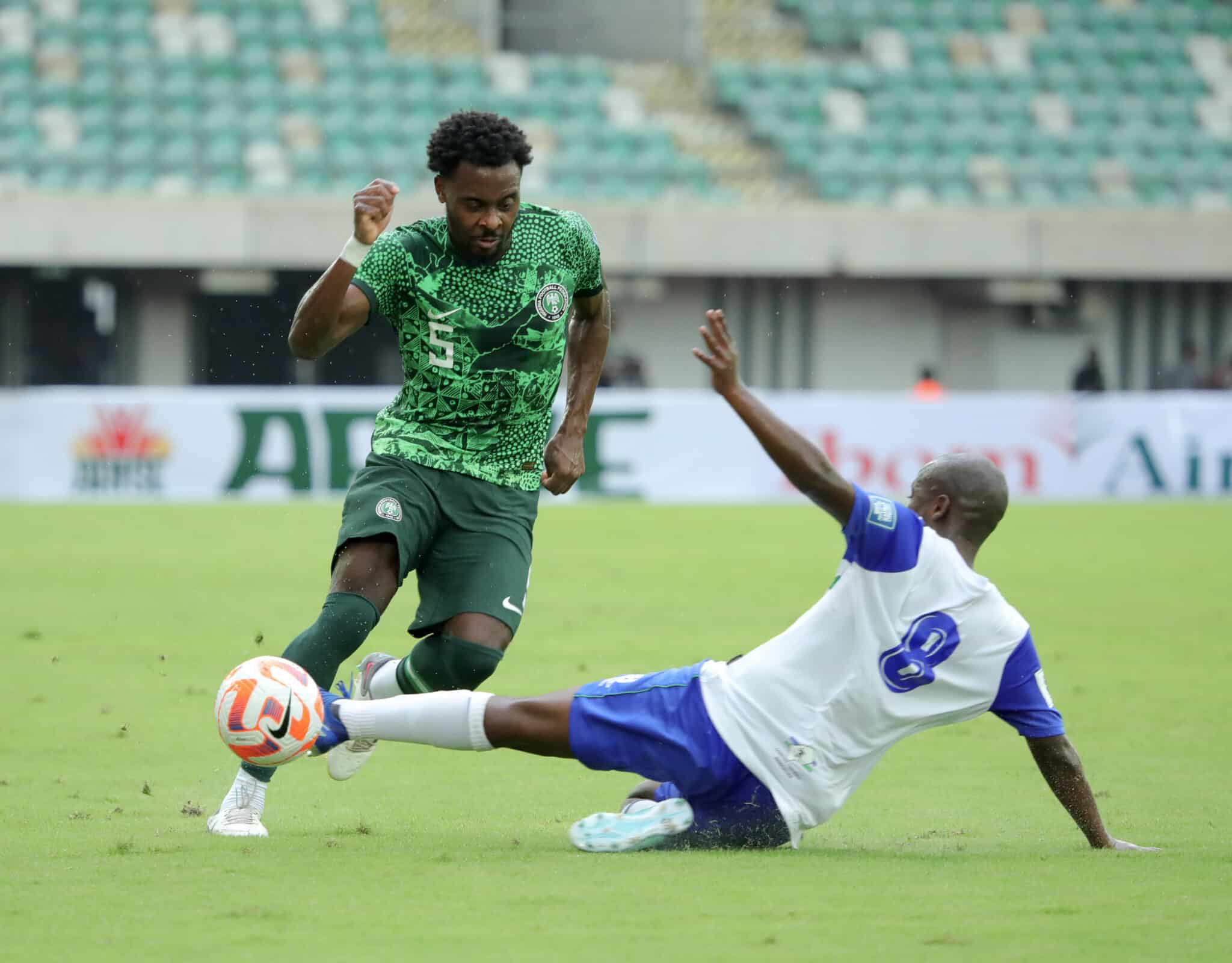 Super Eagles defender Bright Osayi Samuel suffered food posioning