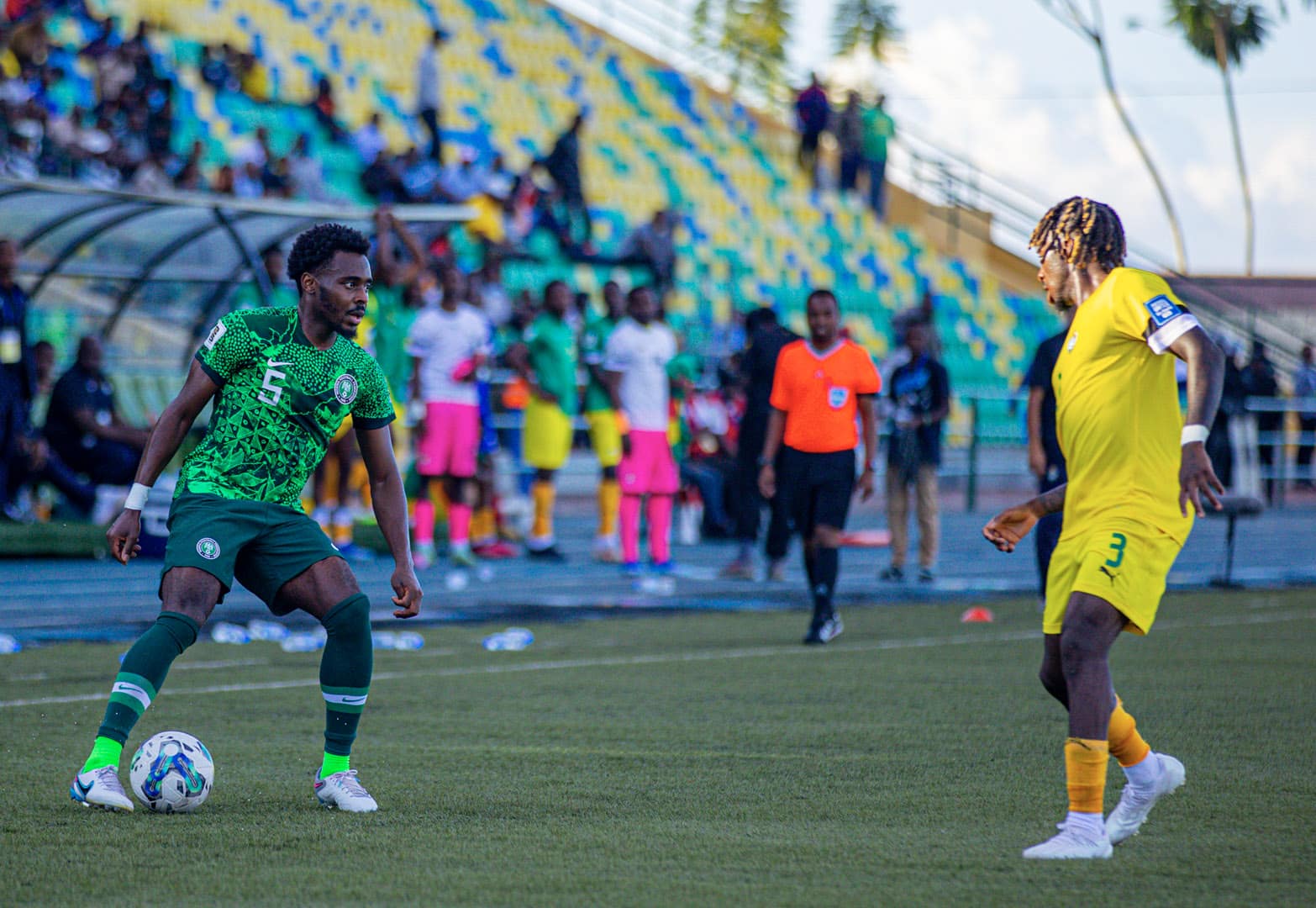 Birght Osayi-Samuel in action for Super Eagles