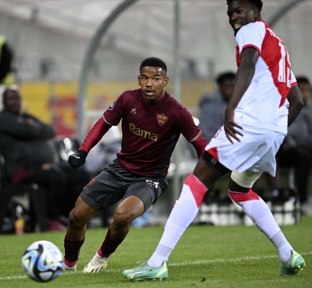 Jayden Adams in action for stellenbosch