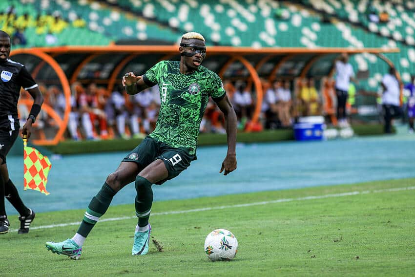Victor Osimhen in action for Nigeria