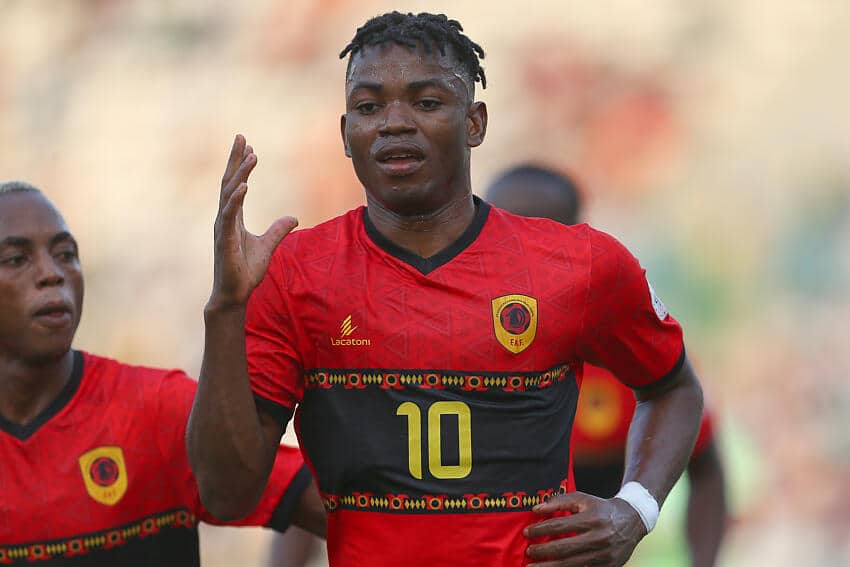 Gelson Dala in action for Angola in AFCON 2023