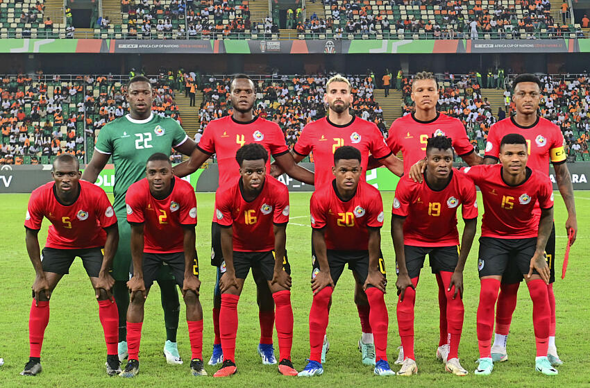 Mozambique team during AFCON 2023