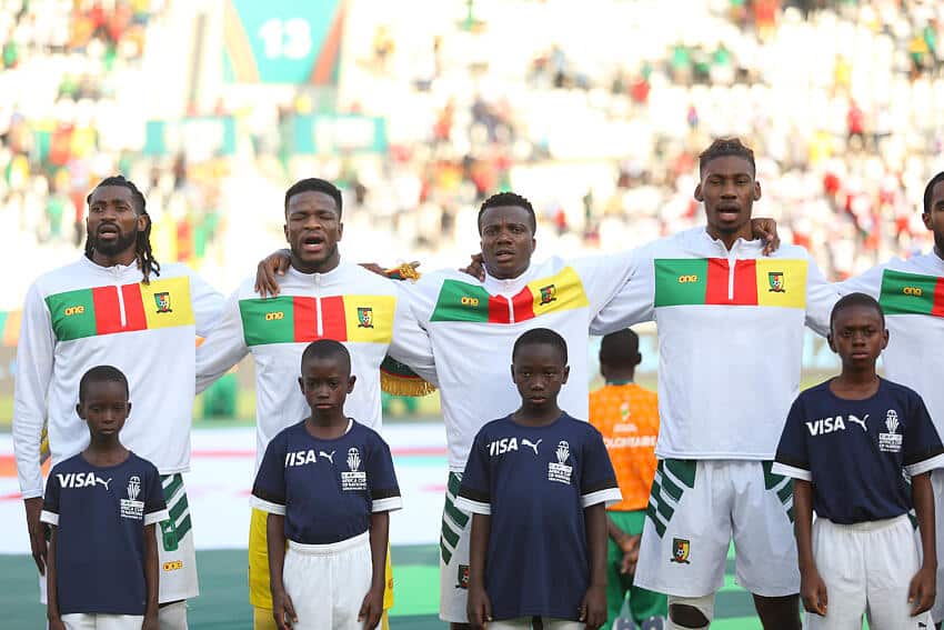 Cameroon players during AFCON 2023