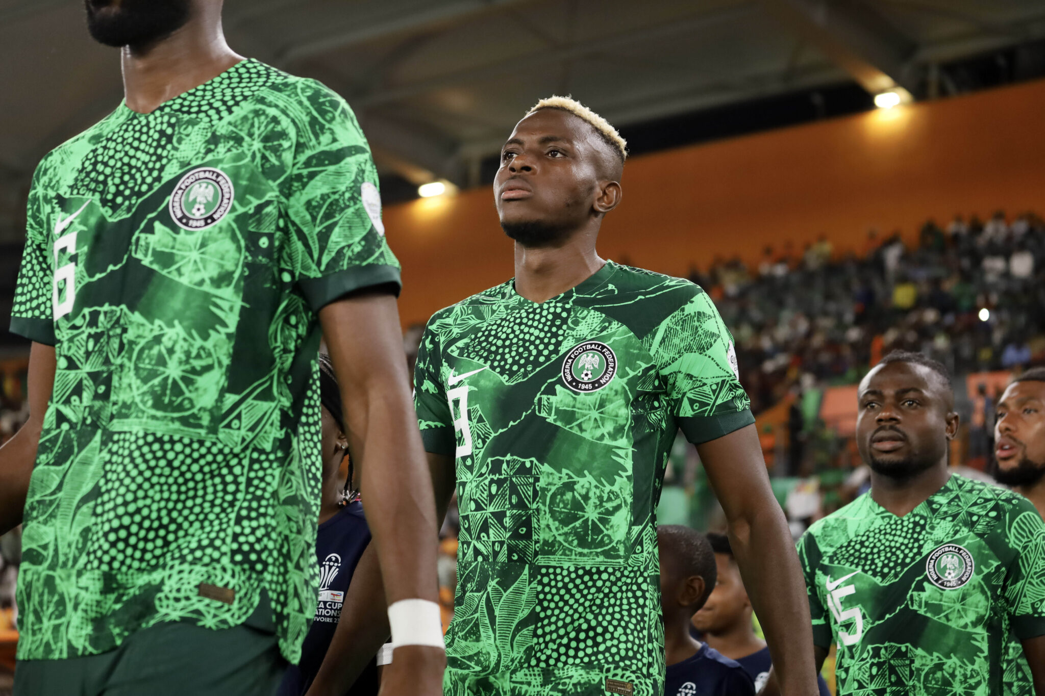 Victor James Osimhen of Nigeria enters stadium during the 2023 Africa Cup of Nations