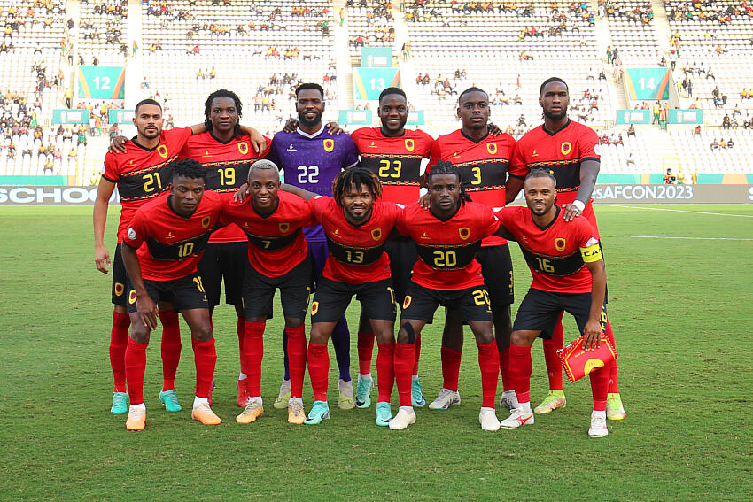 Angola team during 2023 AFCON tournament