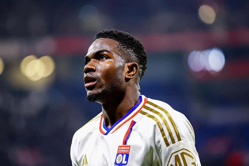 Ernest Nuamah in action for Lyon