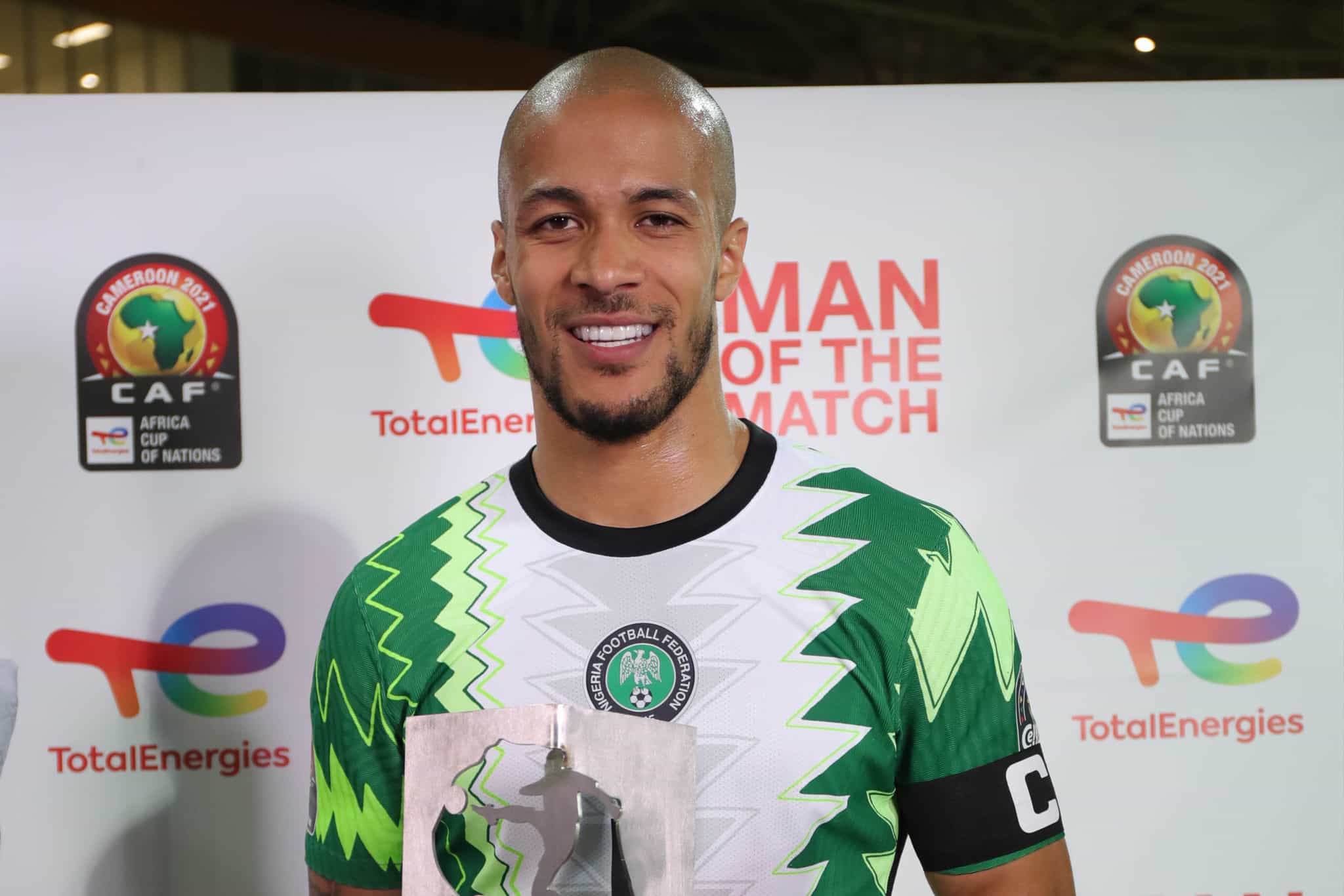 William Troost-Ekong wins an award with the Super Eagles