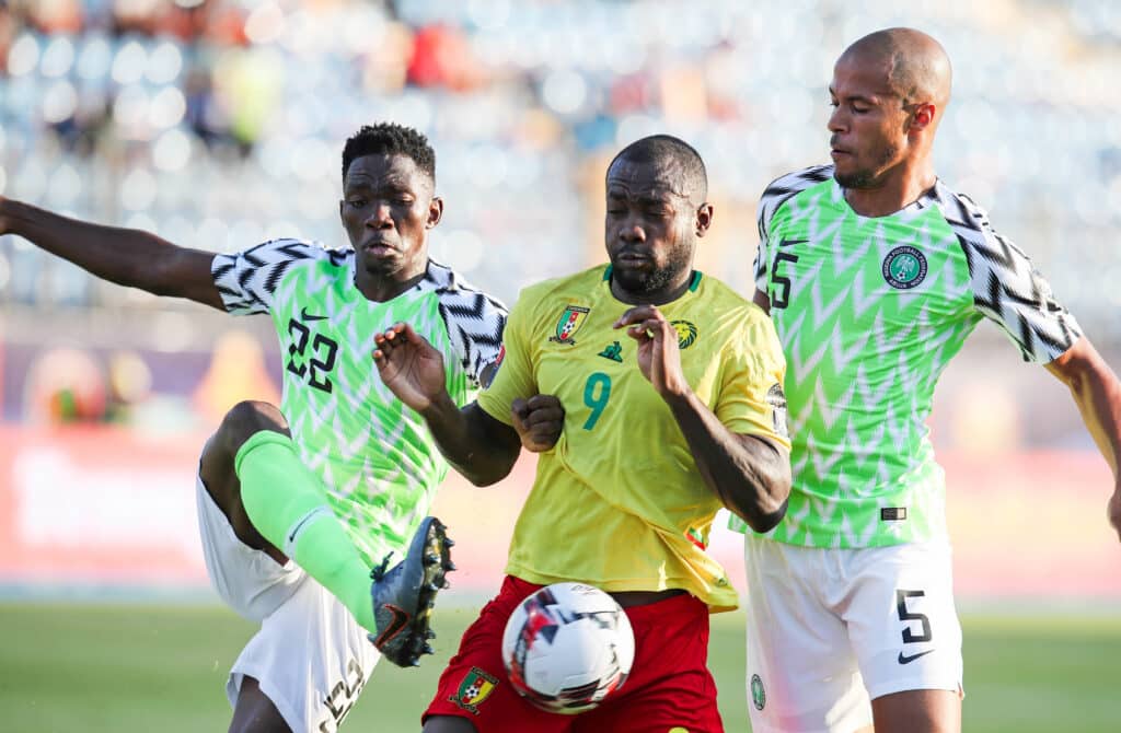 Kenneth Omeruo and Troost Ekong support Ahmed Musa