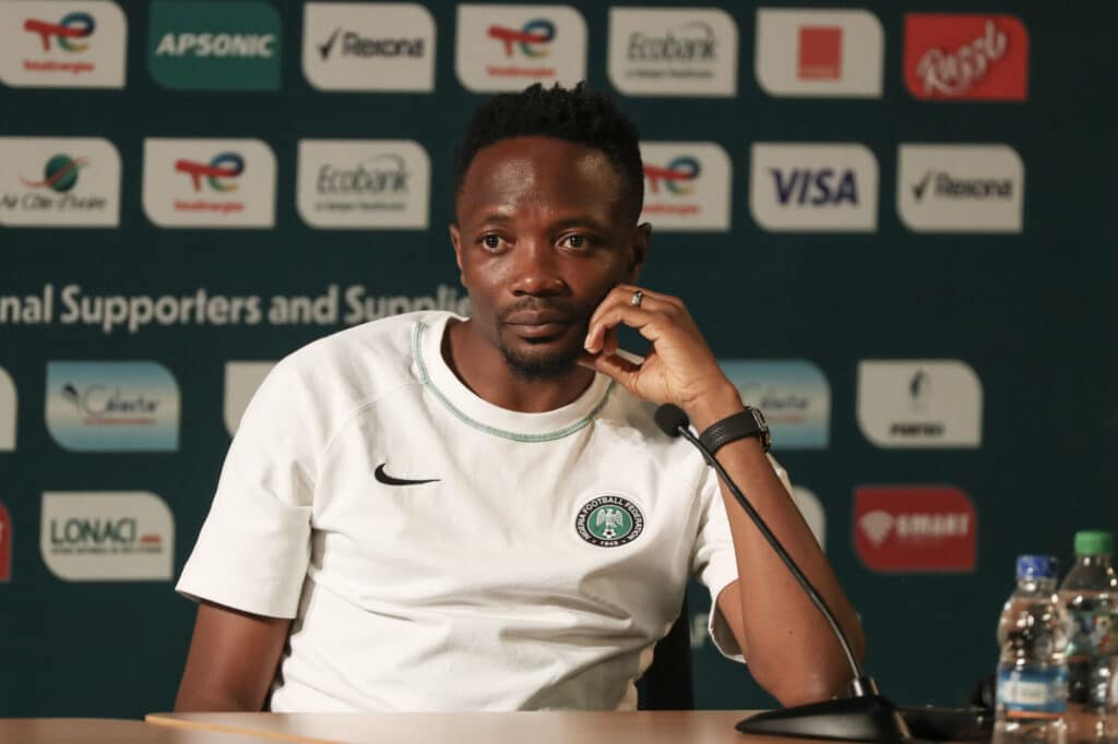 Ahmed Musa of Nigeria during the 2023 Africa Cup of Nations Nigeria Press Conference
