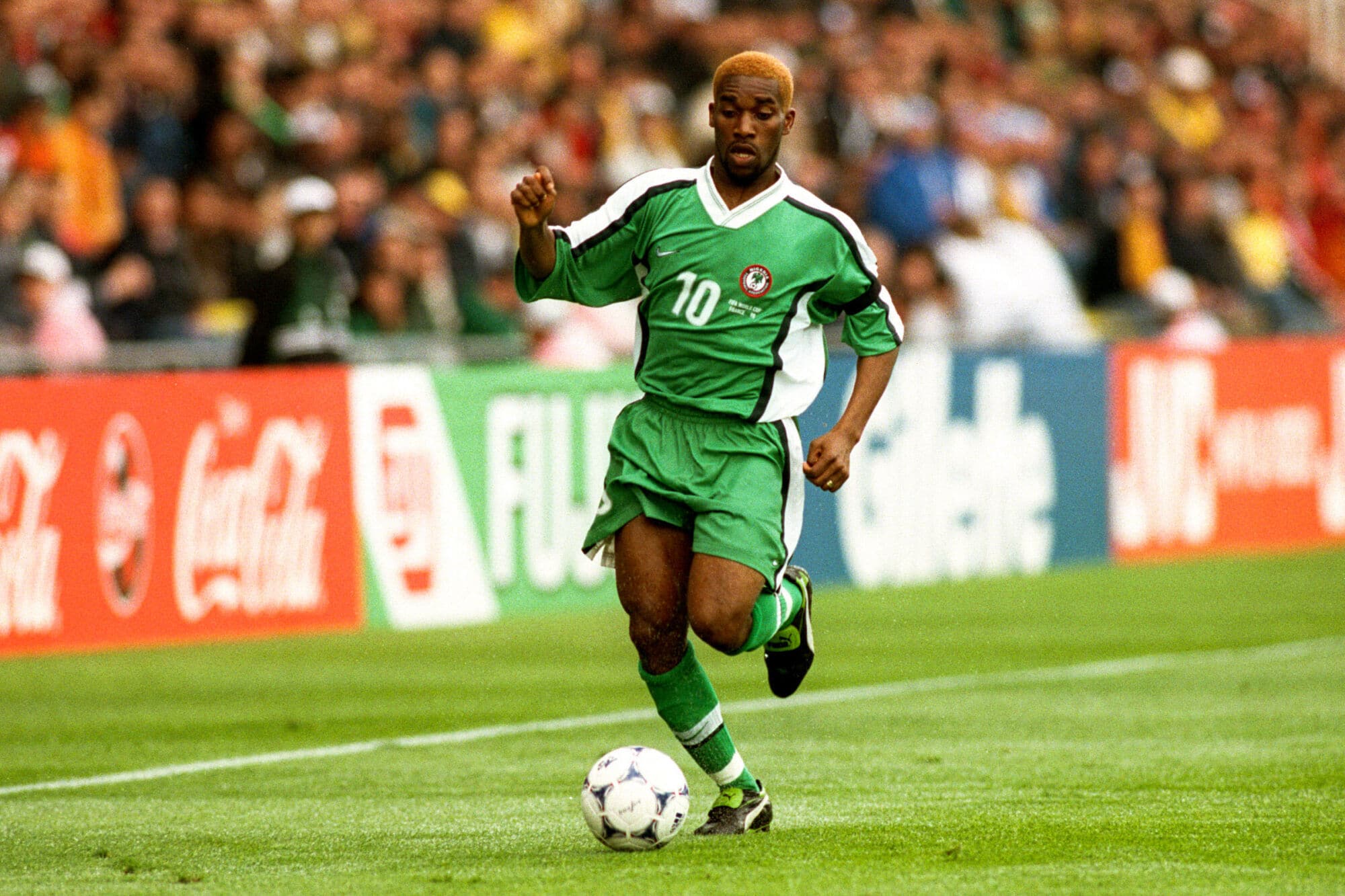 Jay Jay Okocha in action for the Super Eagles 
