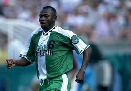 Emmanuel Amuneke in action for Nigeria
