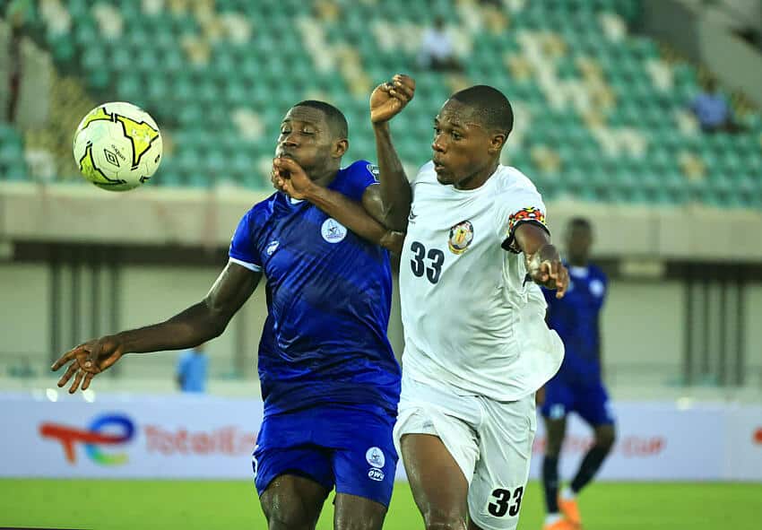 Kazie Godswill in action for Rivers United in CAFCC