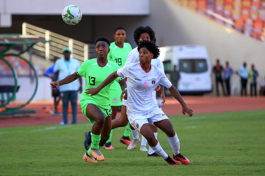 Deborah Abiodun in action for Nigeria Super Falcons