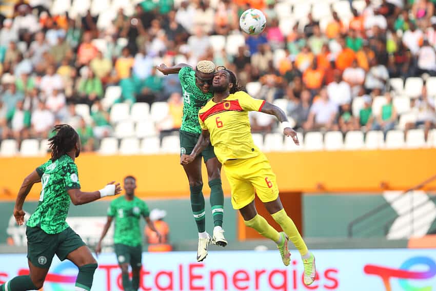 Super Eagles players in action during 2023 AFCON