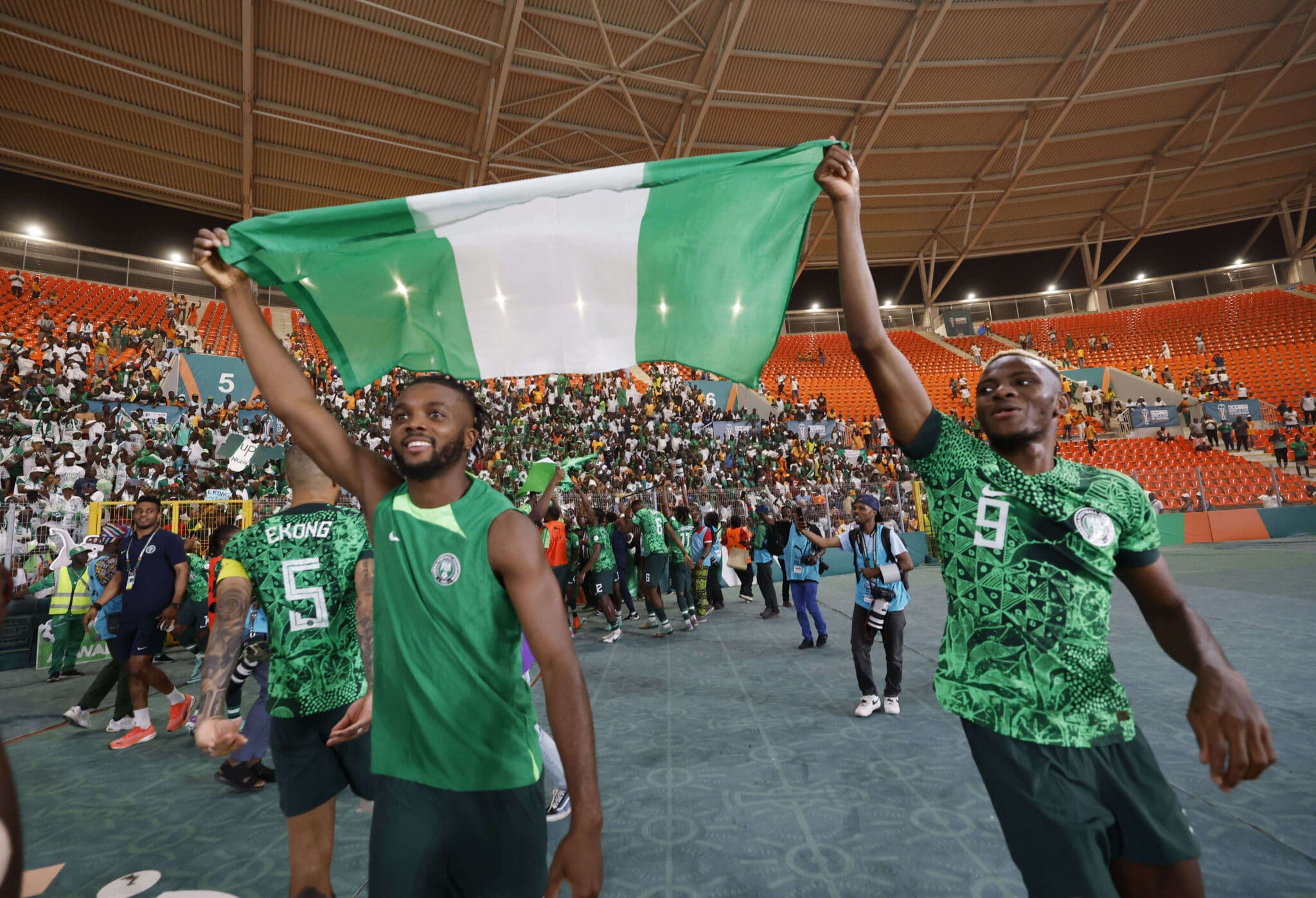 Super Eagles celebrate win over South Africa