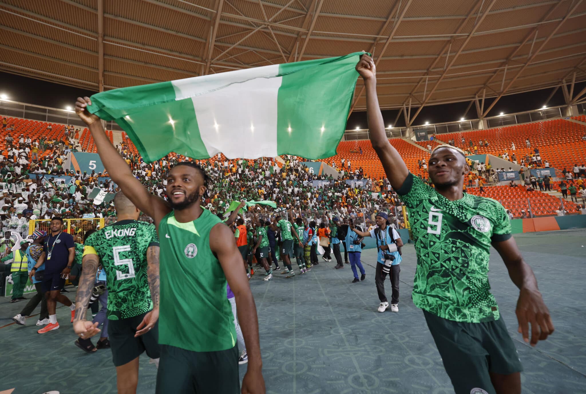 Super Eagles celebrating