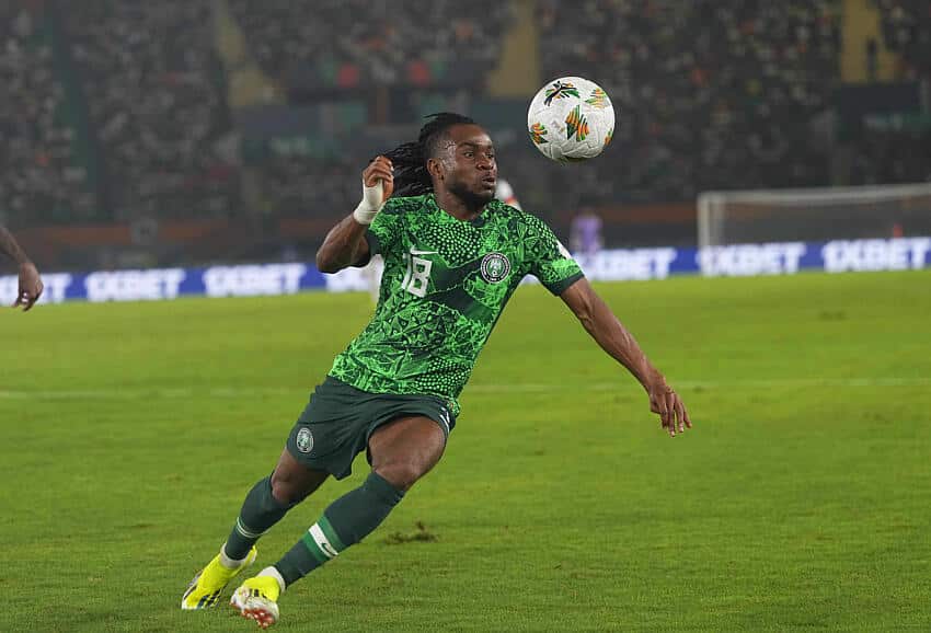 Ademola Lookman in action for Nigeria