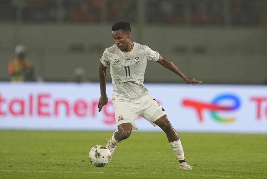 Themba Zwane in the Bafana Bafana vs Cape Verde combined XI