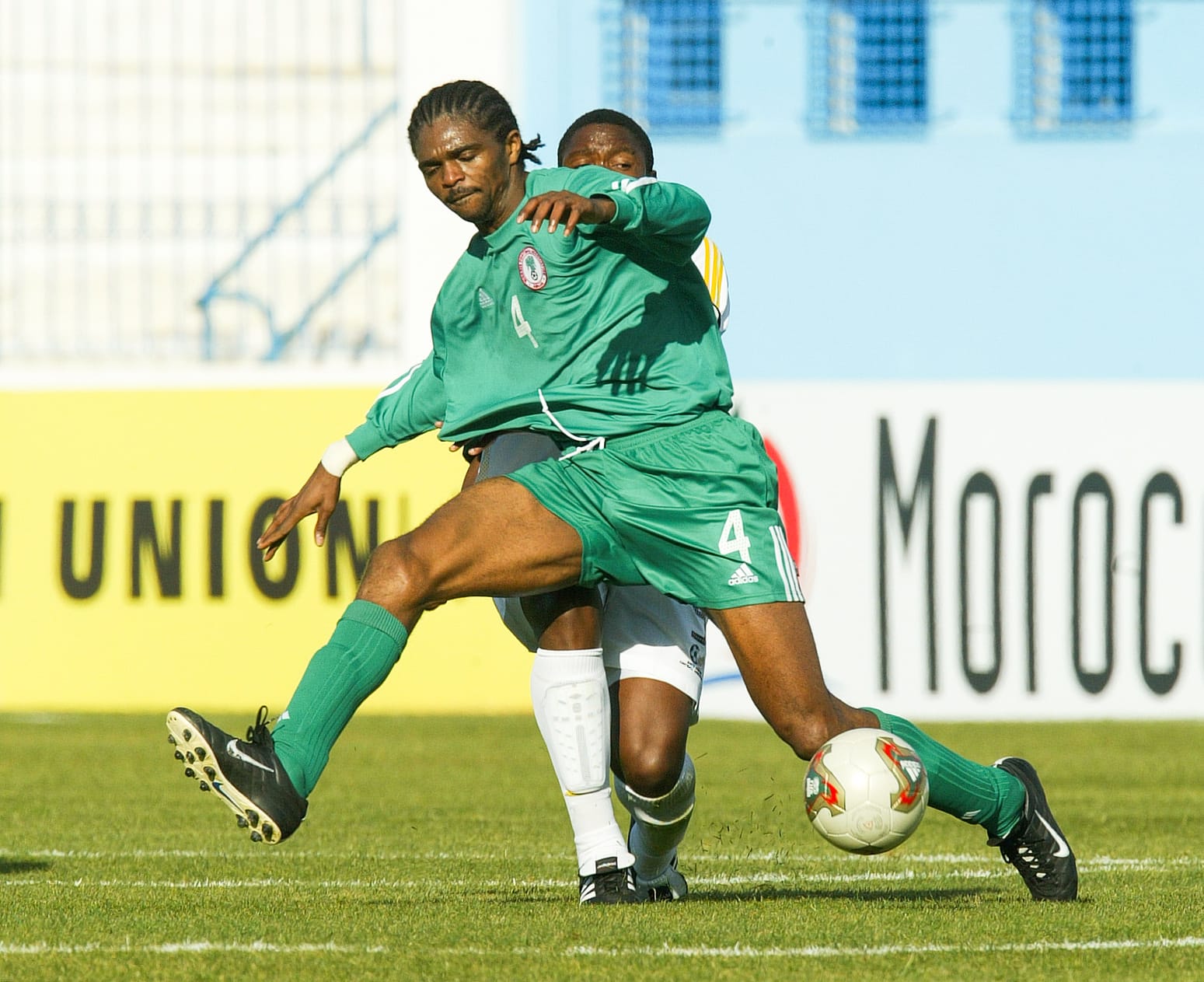 Kanu Nwankwo in action for Super Eagles at AFCON