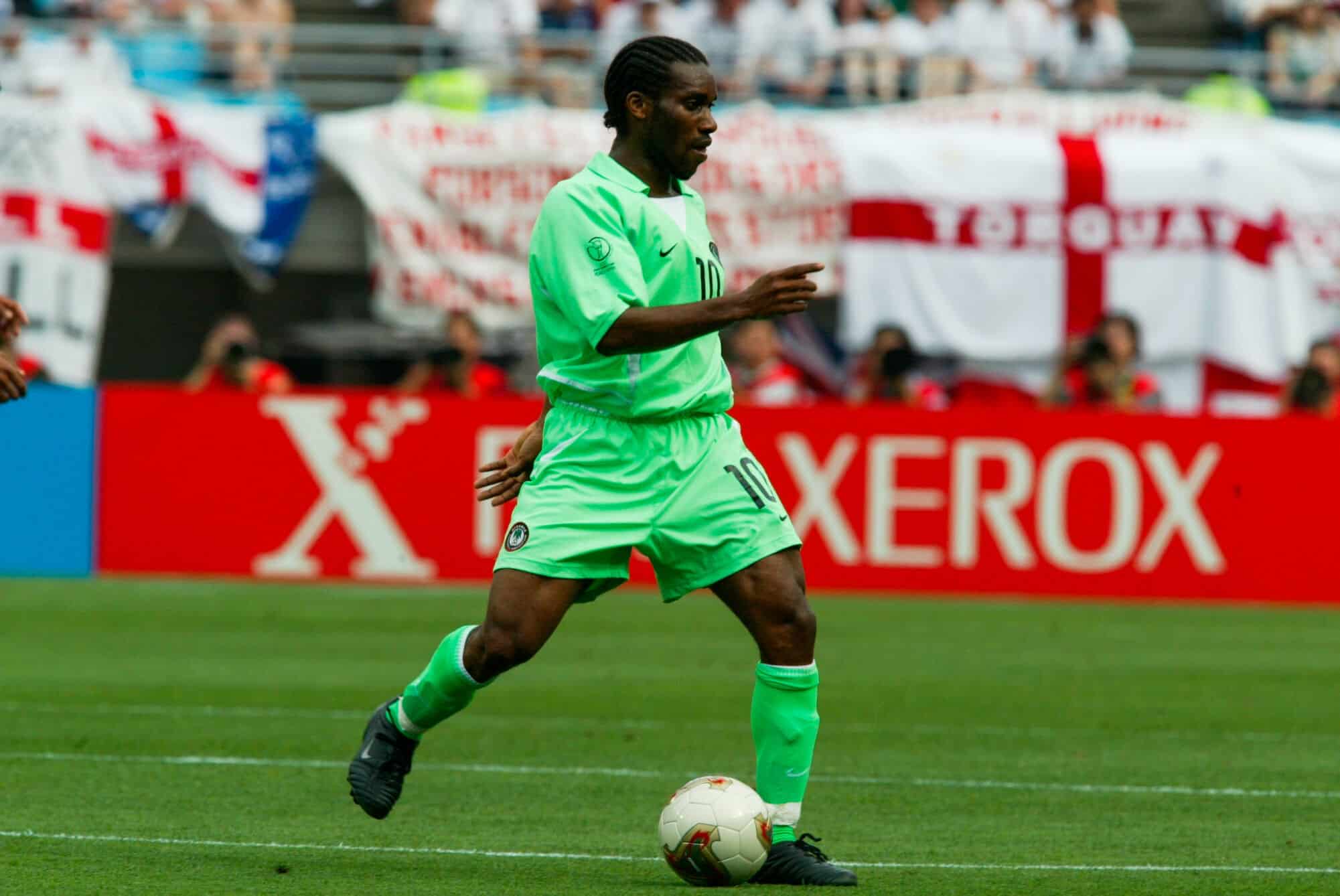 Okocha in action for Nigeria FC