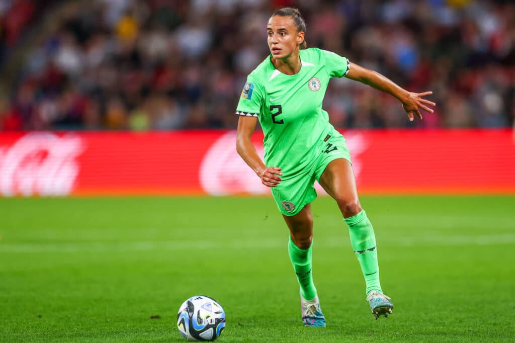Ashleigh Plumptre in action for Nigeria 