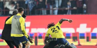 Bright Osayi-Samuel involved in an on-pitch chaos in Turkey